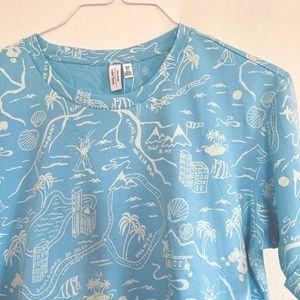 🌊 & Other Stories Oversized Beachy Blue T-Shirt - Sz 6